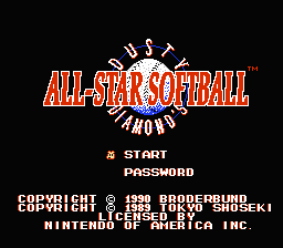 Dusty Diamond's All-Star Softball (NES)   © Brderbund 1989    1/3