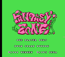 Fantasy Zone (1989 Tengen) (NES)   © Tengen 1989    1/3