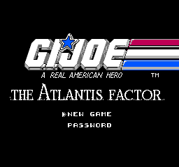 G.I. Joe: The Atlantis Factor (NES)   © Capcom 1992    1/3