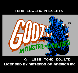 Godzilla: Monster Of Monsters! (NES)   © TOHO 1988    1/3