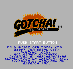 Gotcha! The Sport! (NES)   © LJN 1987    1/3