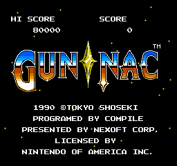 Gun-Nac (NES)   © ASCII 1990    1/3