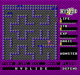 Hydlide (NES)   © FCI 1986    3/3