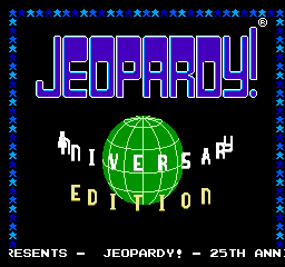 Jeopardy! 25th Silver Anniversary Edition (NES)   © GameTek 1990    1/3