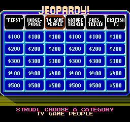 Jeopardy! 25th Silver Anniversary Edition (NES)   © GameTek 1990    2/3