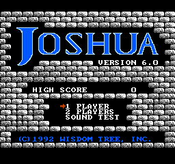 Joshua & The Battle Of Jericho (NES)   © Wisdom Tree 1992    1/3