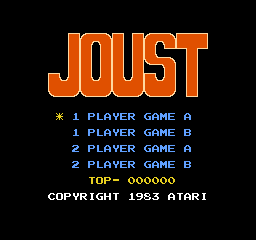 Joust (NES)   © HAL Laboratory 1987    1/3