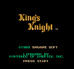 King's Knight (NES)   © Square 1986    1/3