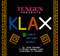 Klax (NES)   © Tengen 1990    1/3