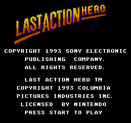 Last Action Hero (NES)   © Sony Imagesoft 1993    1/3