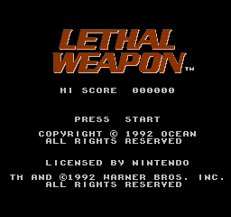 Lethal Weapon (NES)   © Ocean 1993    1/3