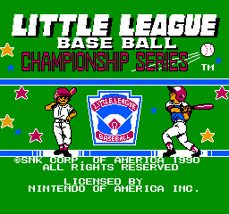 Little League Baseball: Championship Series (NES)   © SNK 1990    1/3