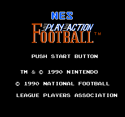 NES Play Action Football (NES)   © Nintendo 1990    1/3