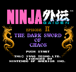Ninja Gaiden II: The Dark Sword Of Chaos (NES)   © Tecmo 1990    1/3