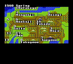 Nobunaga's Ambition (NES)   © KOEI 1988    3/3
