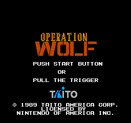Operation Wolf (NES)   © Taito 1989    1/3