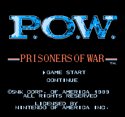 P.O.W.: Prisoners Of War (NES)   © SNK 1989    1/3