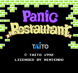 Panic Restaurant (NES)   © Taito 1992    1/3