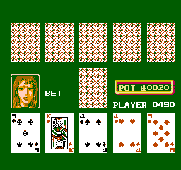 Peek-A-Boo Poker (NES)   © Panesian 1990    2/3