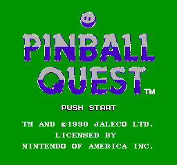 Pinball Quest (NES)   © Jaleco 1989    1/3