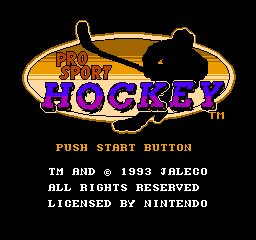 Pro Sport Hockey (NES)   © Jaleco 1993    1/3