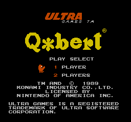 Q*Bert (NES)   © Ultra Games 1989    1/3