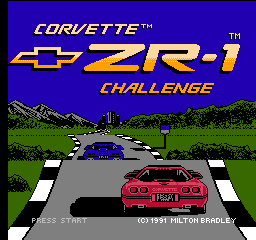 Corvette ZR-1 Challenge (NES)   © Milton Bradley 1991    1/3