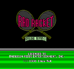 Rad Racket: Deluxe Tennis II (NES)   © American Video Entertainment 1991    1/3