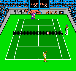 Rad Racket: Deluxe Tennis II (NES)   © American Video Entertainment 1991    2/3