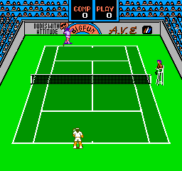 Rad Racket: Deluxe Tennis II (NES)   © American Video Entertainment 1991    3/3