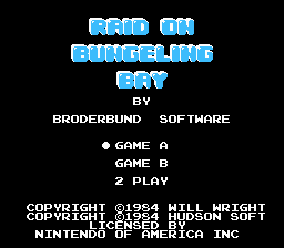 Raid On Bungeling Bay (NES)   © Brderbund 1985    1/3