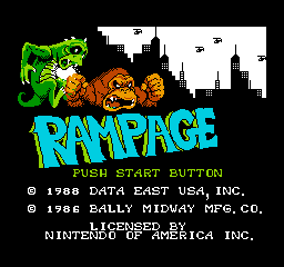 Rampage (NES)   © Data East 1988    1/3