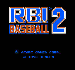 R.B.I. Baseball 2 (NES)   © Tengen 1990    1/3