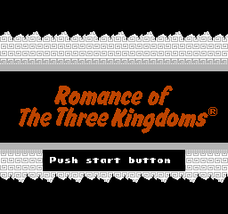 Romance Of The Three Kingdoms   © KOEI 1988   (NES)    1/3
