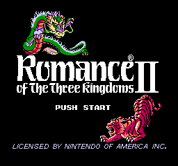 Romance Of The Three Kingdoms II (NES)   © KOEI 1990    1/3