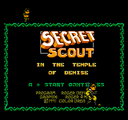 Secret Scout (NES) &nbsp; &copy; Color Dreams 1991 &nbsp;  1/3