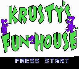 Krusty's Fun House (NES)   © Acclaim 1992    1/3