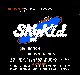 Sky Kid (NES)   © SunSoft 1986    1/3