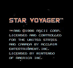 Star Voyager (NES)   © Acclaim 1986    1/3
