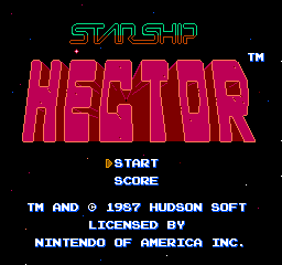 Starship Hector (NES)   © Hudson 1987    1/3
