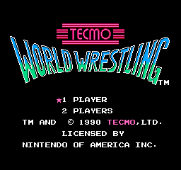 Tecmo World Wrestling (NES)   © Tecmo 1989    1/3