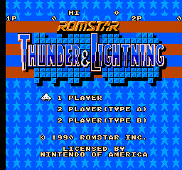 Thunder & Lightning (NES)   © Romstar 1990    1/3
