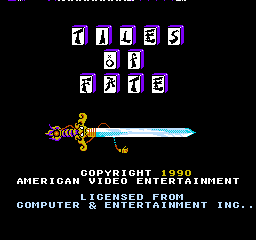 Tiles Of Fate (NES)   © American Video Entertainment 1990    1/3