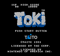 Toki (NES)   © Taito 1991    1/3