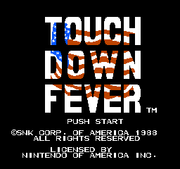 Touchdown Fever (NES)   © SNK 1988    1/3