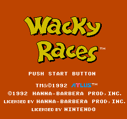 Wacky Races (NES)   © Atlus 1991    1/3