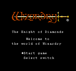 Wizardry II: Knight Of Diamonds (NES)   © ASCII 1990    1/2