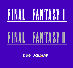 Final Fantasy I / II (NES)   © Square 1994    1/3