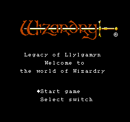 Wizardry III: Legacy Of Llylgamyn (NES)   © ASCII 1989    1/2