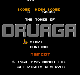 The Tower Of Druaga (NES)   © Namco 1985    1/3